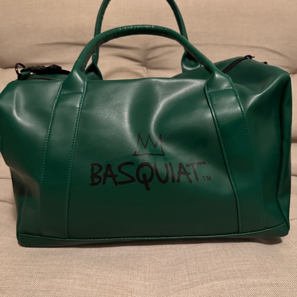 Jean-Michel Basquiat Other - Basquiat Green Duffel Bag for Men